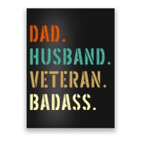 Veteran Military Dad Gifts From Daughter Son Wife Poster