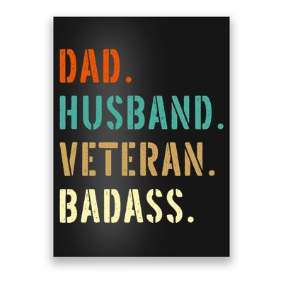 Veteran Military Dad Gifts From Daughter Son Wife Poster