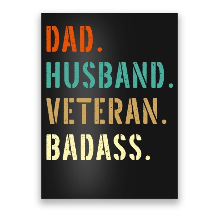 Veteran Military Dad Gifts From Daughter Son Wife Poster