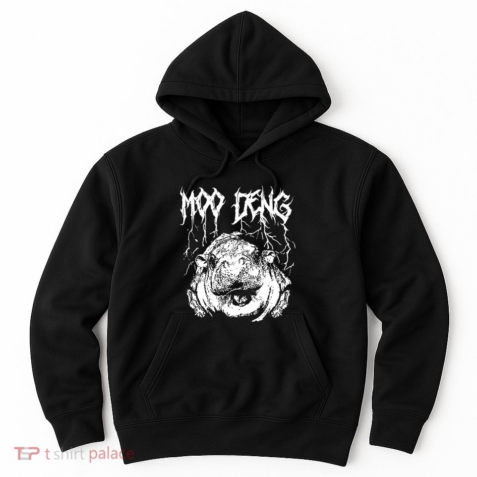 Vintage Moo Deng Meme Viral Internet Animal Hoodie