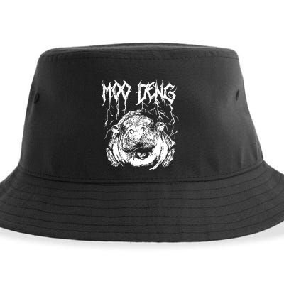 Vintage Moo Deng Meme Viral Internet Animal Sustainable Bucket Hat