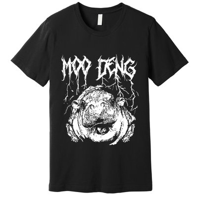 Vintage Moo Deng Meme Viral Internet Animal Premium T-Shirt