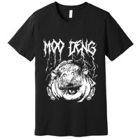 Vintage Moo Deng Meme Viral Internet Animal Premium T-Shirt