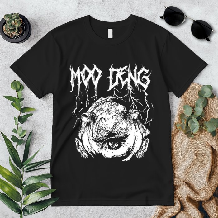 Vintage Moo Deng Meme Viral Internet Animal Premium T-Shirt
