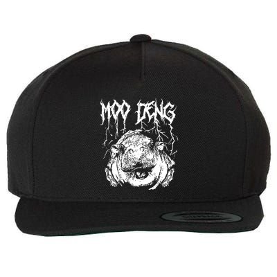 Vintage Moo Deng Meme Viral Internet Animal Wool Snapback Cap