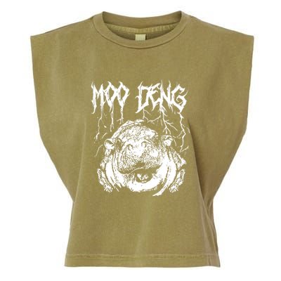Vintage Moo Deng Meme Viral Internet Animal Garment-Dyed Women's Muscle Tee