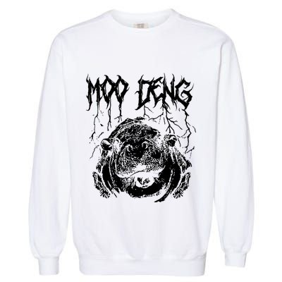 Vintage Moo Deng Meme Viral Internet Animal Garment-Dyed Sweatshirt