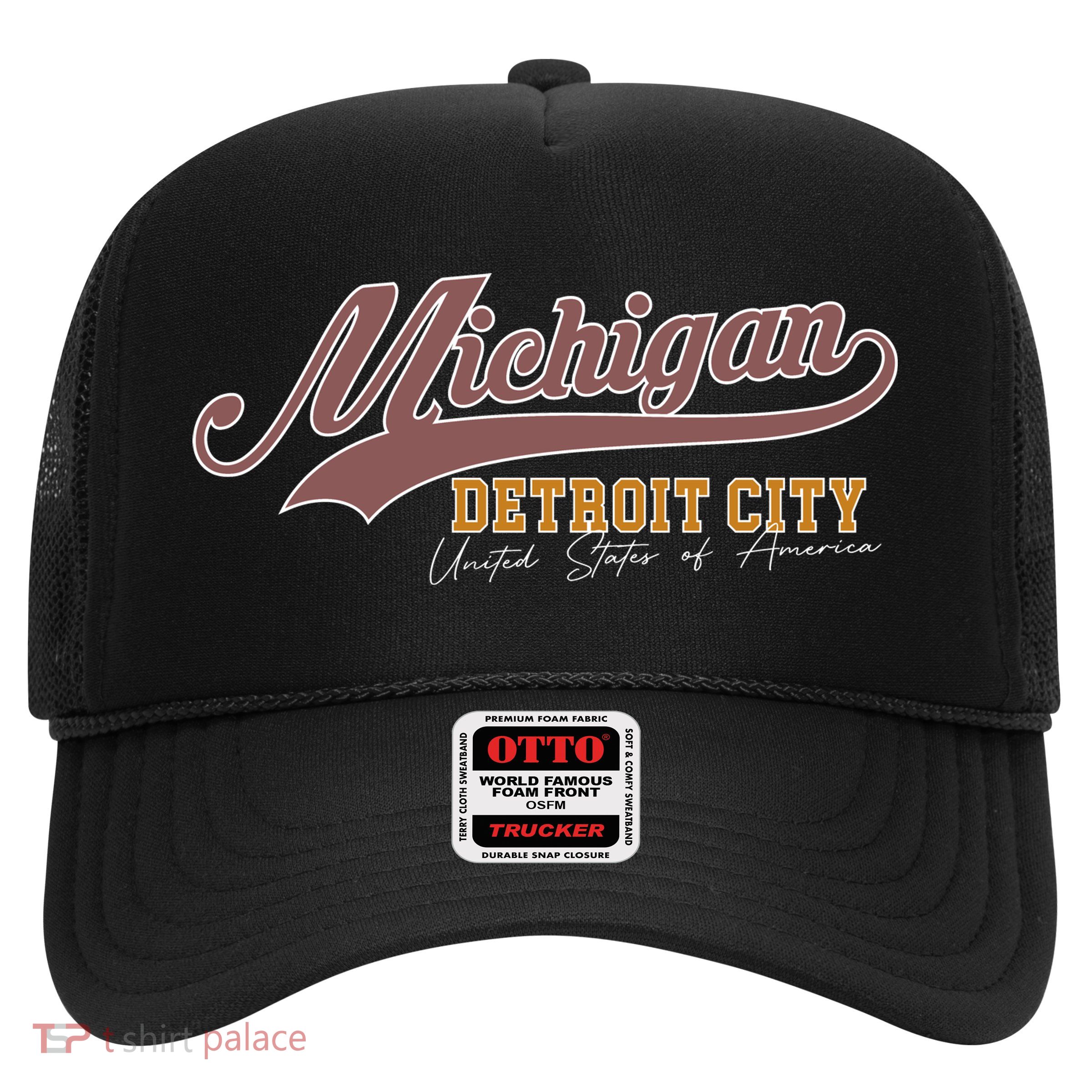 Vintage Michigan Detroit City Trucker Hat