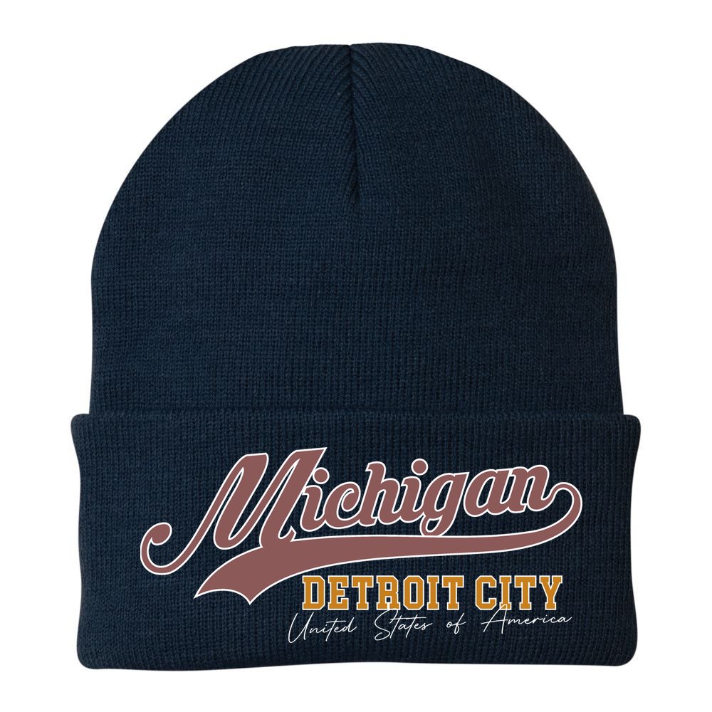 Vintage Michigan Detroit City Beanie