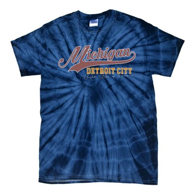 Vintage Michigan Detroit City Tie-Dye T-Shirt