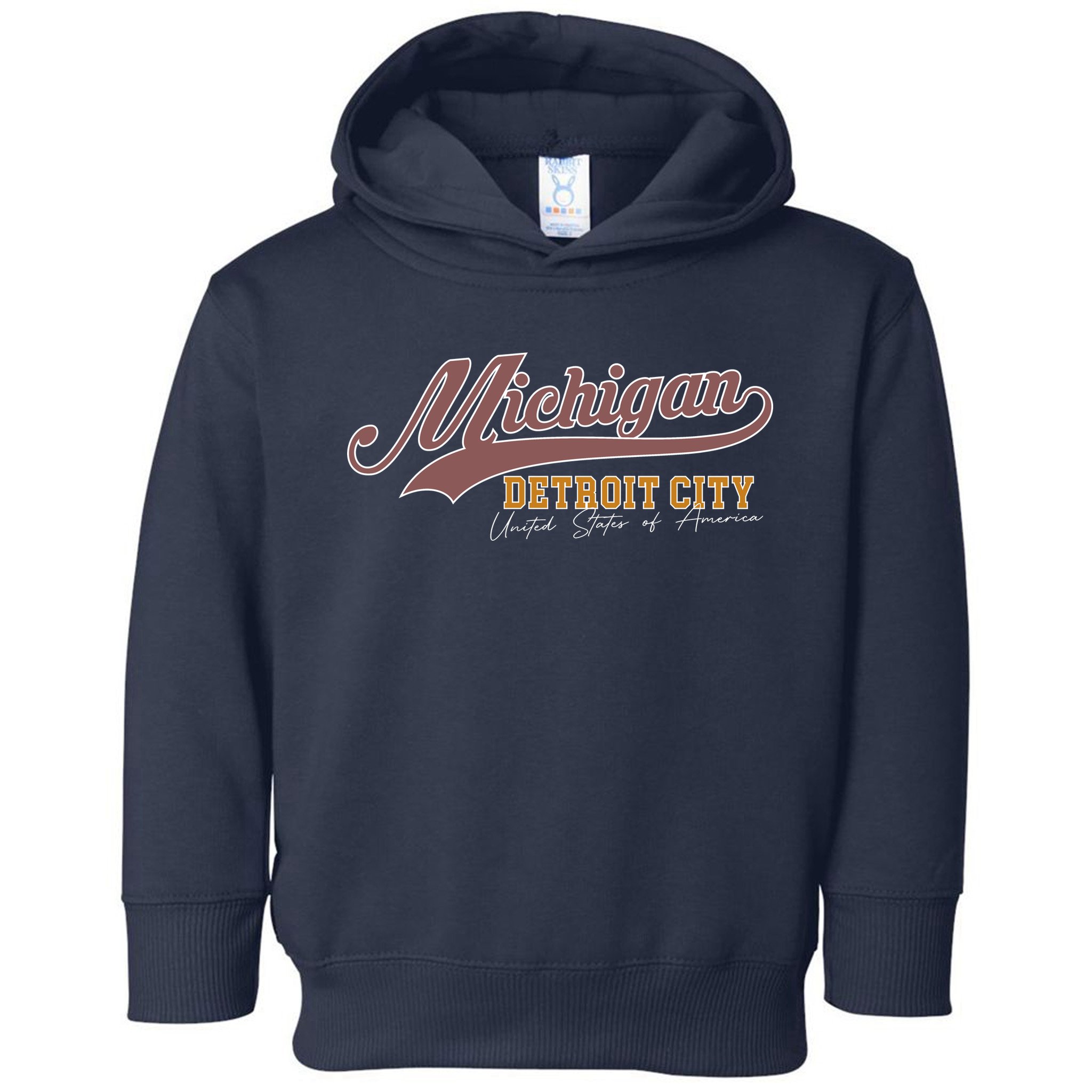 Vintage Michigan Detroit City Toddler Hoodie