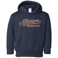 Vintage Michigan Detroit City Toddler Hoodie