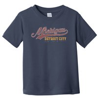 Vintage Michigan Detroit City Toddler T-Shirt