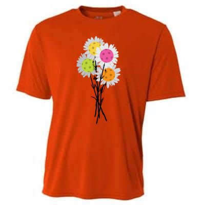 ValentineS MotherS Day Pickleball Flower Bouquet Pretty Cute Gift Cooling Performance Crew T-Shirt