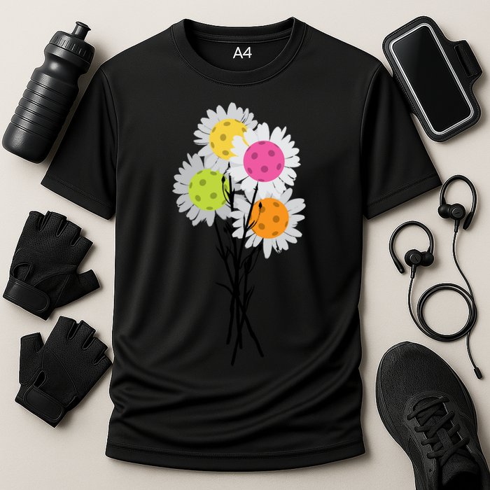 ValentineS MotherS Day Pickleball Flower Bouquet Pretty Cute Gift Performance Shirt