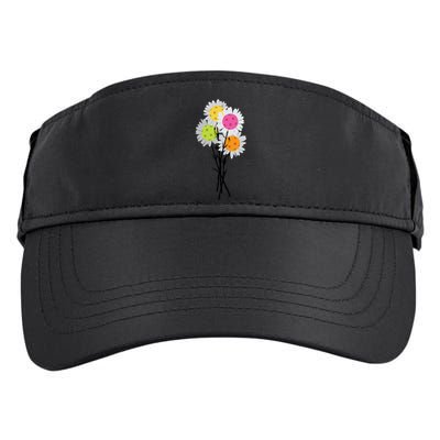 ValentineS MotherS Day Pickleball Flower Bouquet Pretty Cute Gift Adult Drive Performance Visor