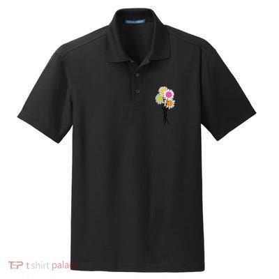 ValentineS MotherS Day Pickleball Flower Bouquet Pretty Cute Gift Dry Zone Grid Polo