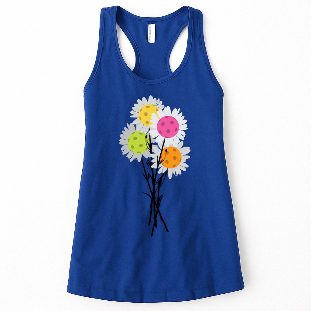 ValentineS MotherS Day Pickleball Flower Bouquet Pretty Cute Gift Womens Tank Top