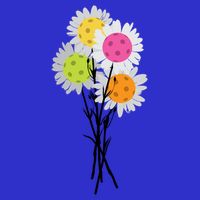 ValentineS MotherS Day Pickleball Flower Bouquet Pretty Cute Gift Toddler Hoodie