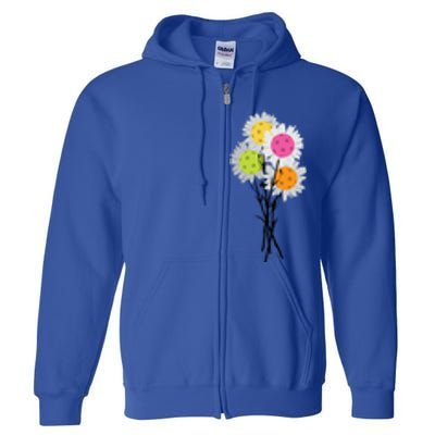 ValentineS MotherS Day Pickleball Flower Bouquet Pretty Cute Gift Full Zip Hoodie