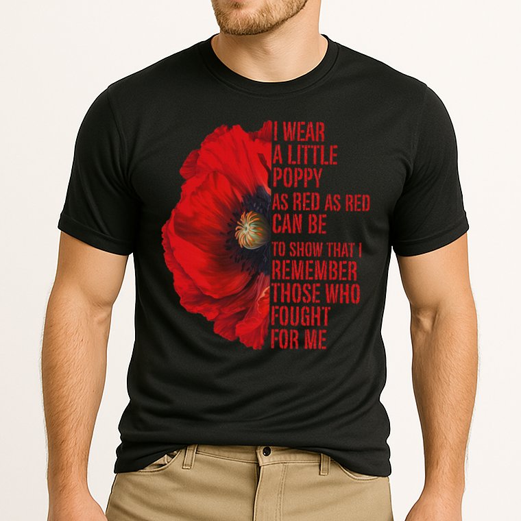Veterans Memorial Day We Never Forget Red Poppy Flower Usa Cooling Performance Crew T-Shirt
