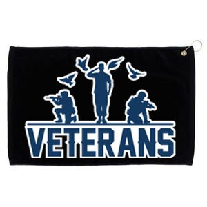 Veterans Memorial Day Gift Patriot Grommeted Golf Towel