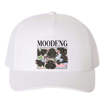 Vintage Moo Deng Bootleg Rap I Love Moo Deng Hippo Lover Yupoong Adult 5-Panel Trucker Hat