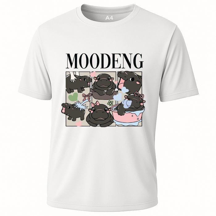 Vintage Moo Deng Bootleg Rap I Love Moo Deng Hippo Lover Performance Shirt