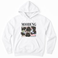 Vintage Moo Deng Bootleg Rap I Love Moo Deng Hippo Lover Hoodie