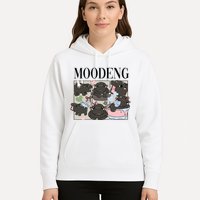 Vintage Moo Deng Bootleg Rap I Love Moo Deng Hippo Lover Hoodie