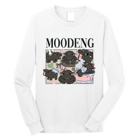 Vintage Moo Deng Bootleg Rap I Love Moo Deng Hippo Lover Long Sleeve Shirt