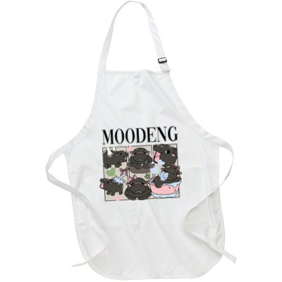 Vintage Moo Deng Bootleg Rap I Love Moo Deng Hippo Lover Apron