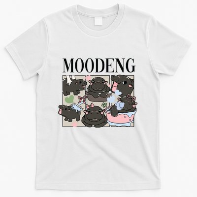 Vintage Moo Deng Bootleg Rap I Love Moo Deng Hippo Lover T-Shirt
