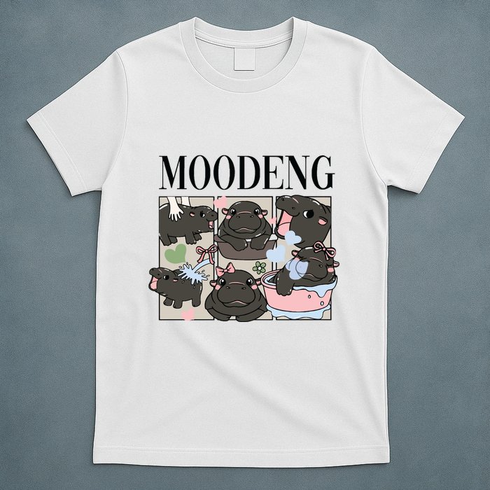 Vintage Moo Deng Bootleg Rap I Love Moo Deng Hippo Lover T-Shirt