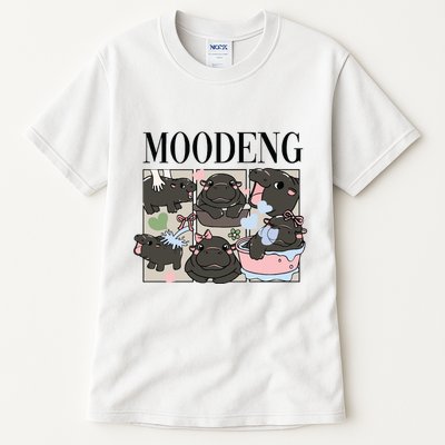 Vintage Moo Deng Bootleg Rap I Love Moo Deng Hippo Lover Tall T-Shirt