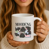 Vintage Moo Deng Bootleg Rap I Love Moo Deng Hippo Lover Mug