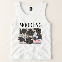 Vintage Moo Deng Bootleg Rap I Love Moo Deng Hippo Lover Tank Top