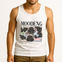 Vintage Moo Deng Bootleg Rap I Love Moo Deng Hippo Lover Tank Top