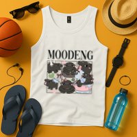 Vintage Moo Deng Bootleg Rap I Love Moo Deng Hippo Lover Tank Top