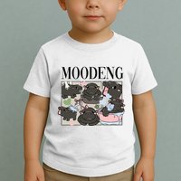 Vintage Moo Deng Bootleg Rap I Love Moo Deng Hippo Lover Toddler T-Shirt