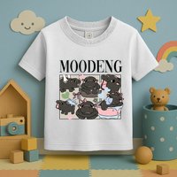 Vintage Moo Deng Bootleg Rap I Love Moo Deng Hippo Lover Toddler T-Shirt