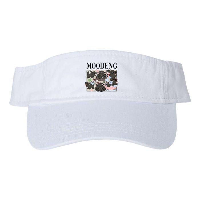 Vintage Moo Deng Bootleg Rap I Love Moo Deng Hippo Lover Visor
