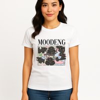 Vintage Moo Deng Bootleg Rap I Love Moo Deng Hippo Lover Womens T-Shirt