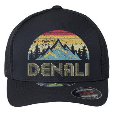 Vintage Mt. Denali National Park Alaska Mountain Flexfit Unipanel Trucker Cap