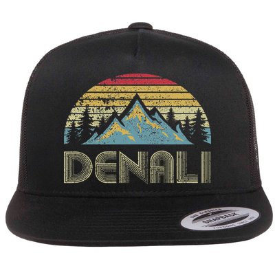 Vintage Mt. Denali National Park Alaska Mountain Flatbill Hat