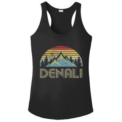 Vintage Mt. Denali National Park Alaska Mountain Ladies PosiCharge Competitor Racerback Tank