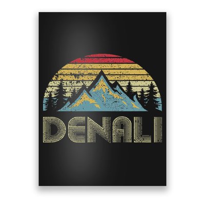 Vintage Mt. Denali National Park Alaska Mountain Poster