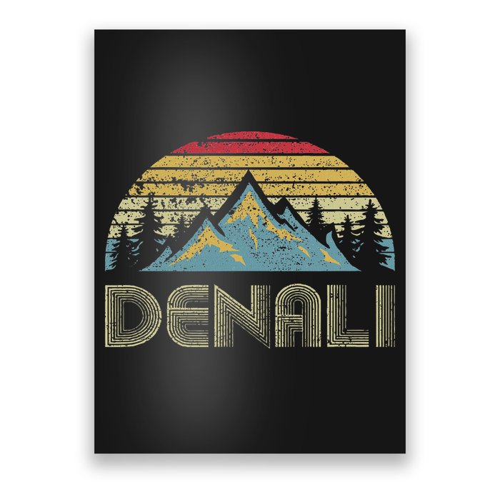 Vintage Mt. Denali National Park Alaska Mountain Poster
