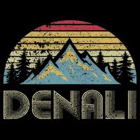 Vintage Mt. Denali National Park Alaska Mountain Poster