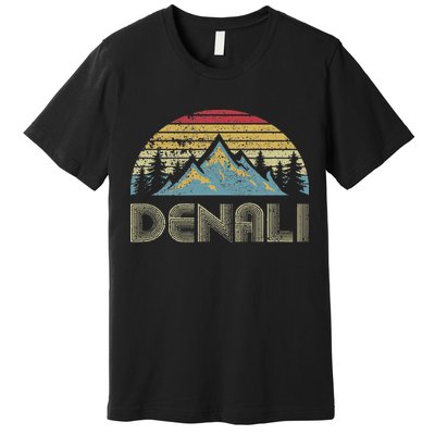 Vintage Mt. Denali National Park Alaska Mountain Premium T-Shirt